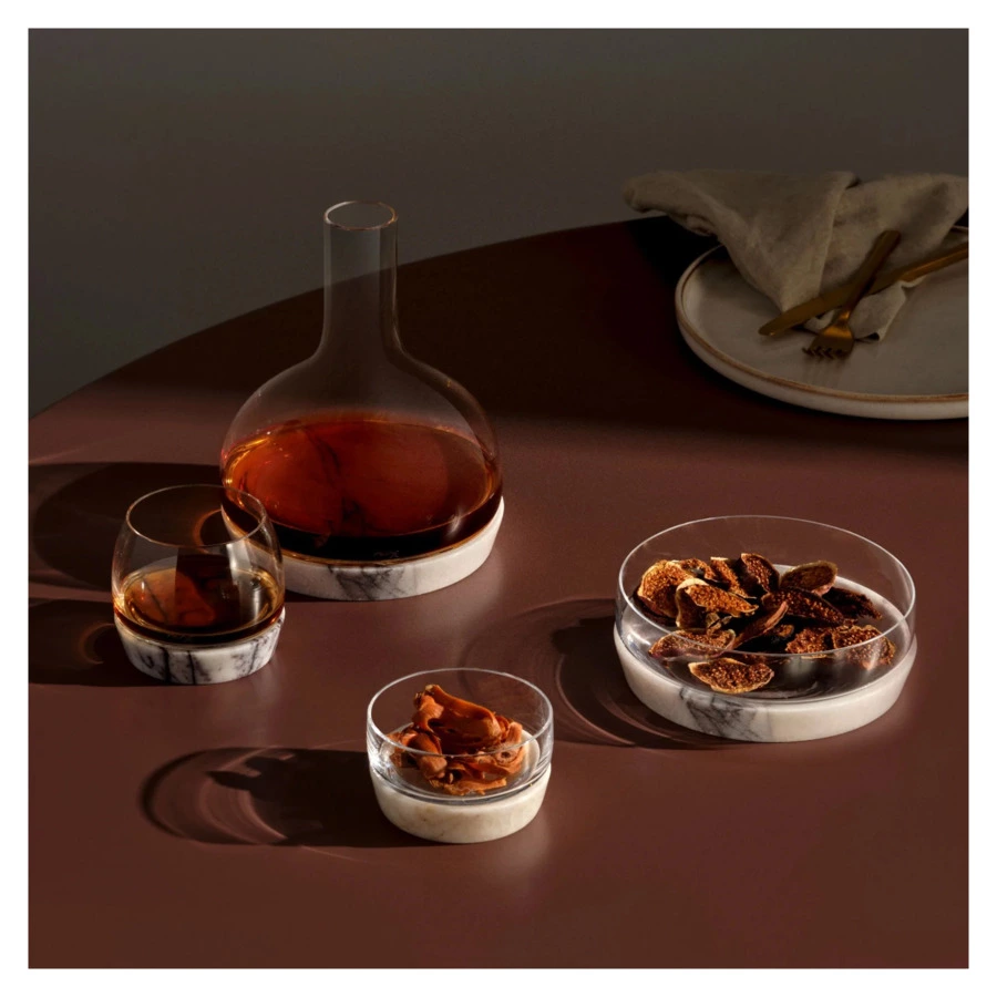 Декантер для вина Nude Glass Прохлада 1,25 л, стекло хрустальное, мрамор