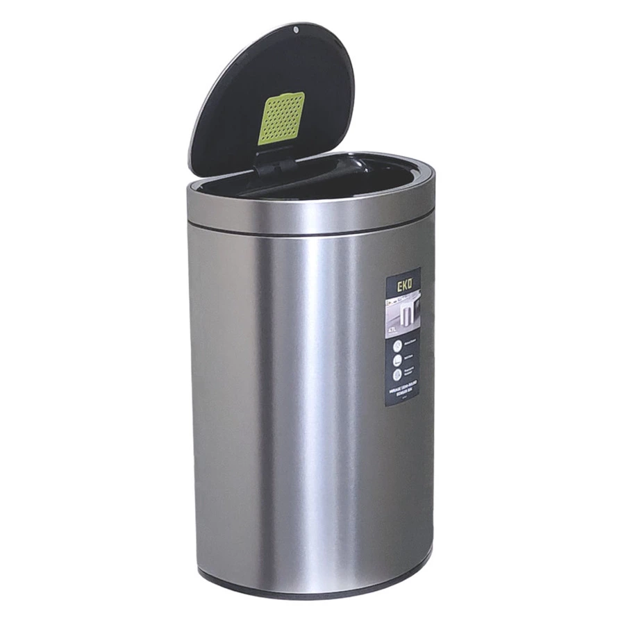 Ведро для мусора сенсорное EKO Mirage Semi-Round 47 л, сталь нержавеющая