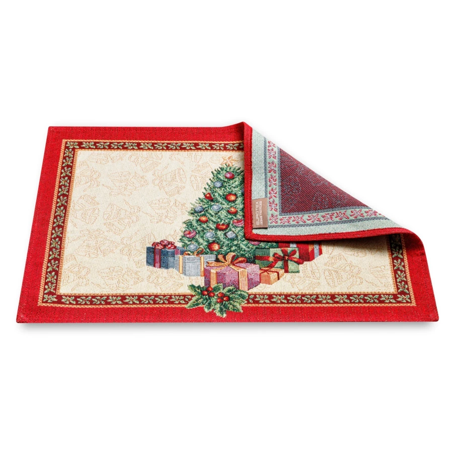 Салфетка сервировочная Eurotex Рожденственские подарки 35х50 см, гобелен, п/к