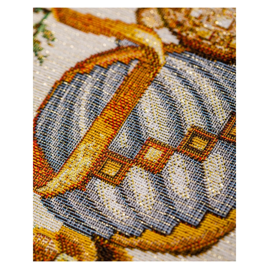 Дорожка для стола Eurotex Сани Деда Мороза Люрекс 45х140 см, гобелен, п/к