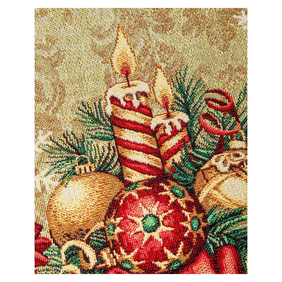 Салфетка сервировочная Eurotex Рождественские Свечи 35х50 см, гобелен, п/к