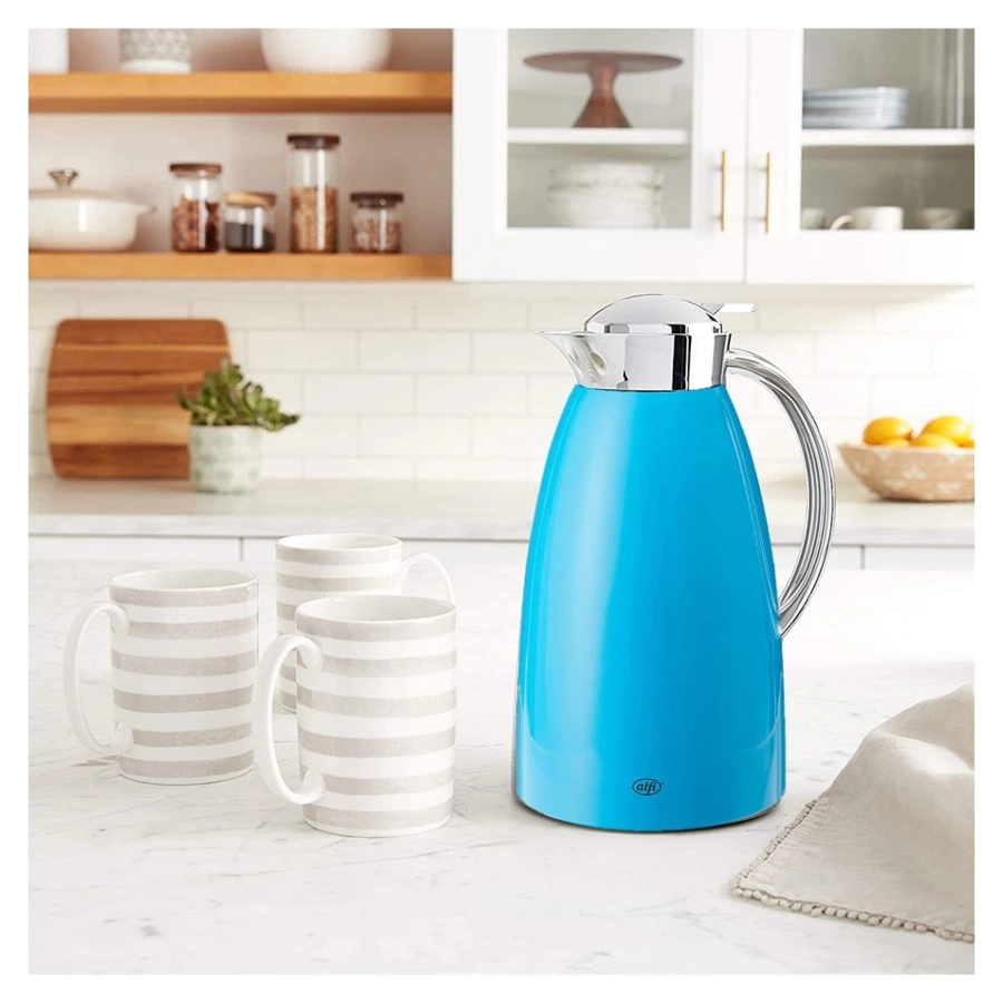 Термокувшин вакуумный со стеклянной колбой Alfi Gusto aquamarine 1 л, сталь нержавеющая, п/к (466236
