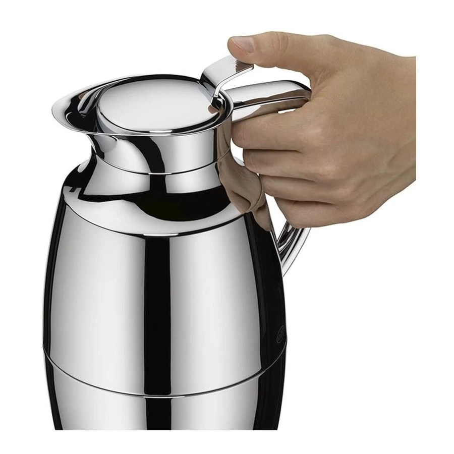 Термокувшин вакуумный со стеклянной колбой Alfi Pallas Chrome 1 л, сталь нержавеющая, п/к (477850)