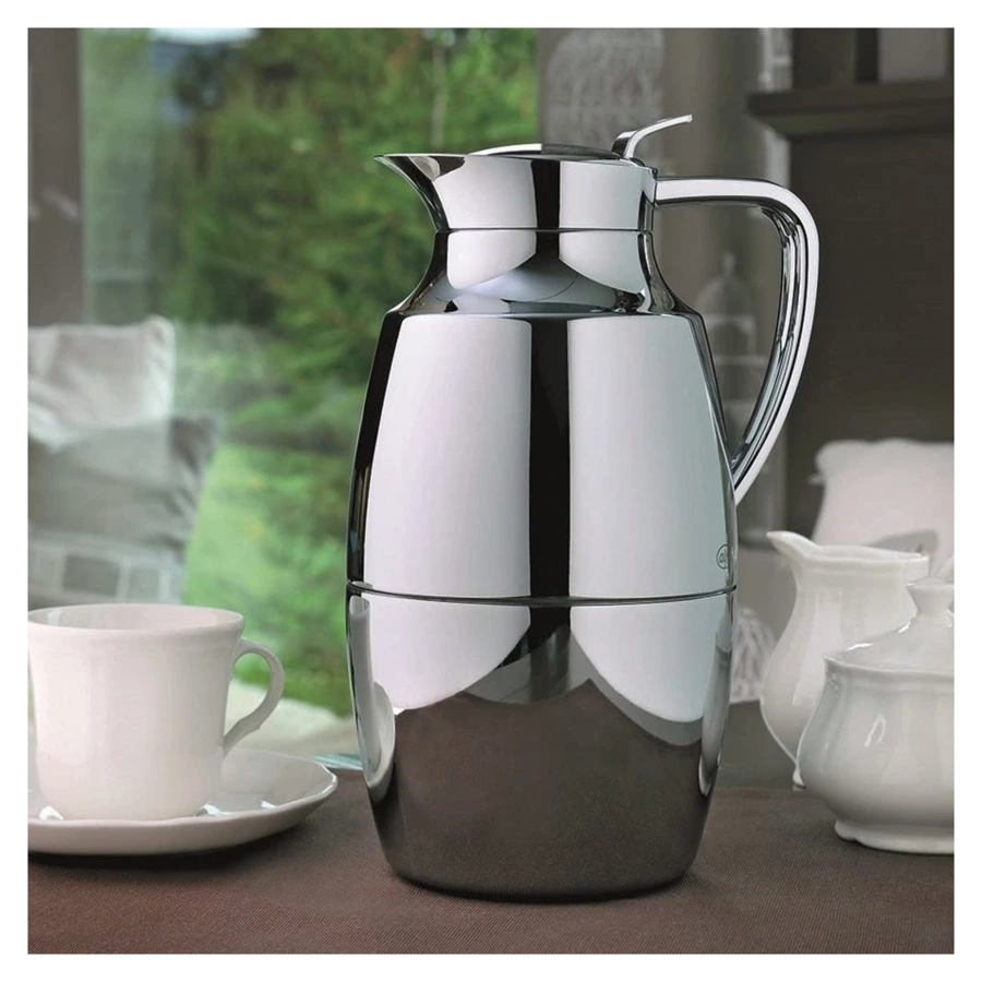 Термокувшин вакуумный со стеклянной колбой Alfi Pallas Chrome 1 л, сталь нержавеющая, п/к (477850)