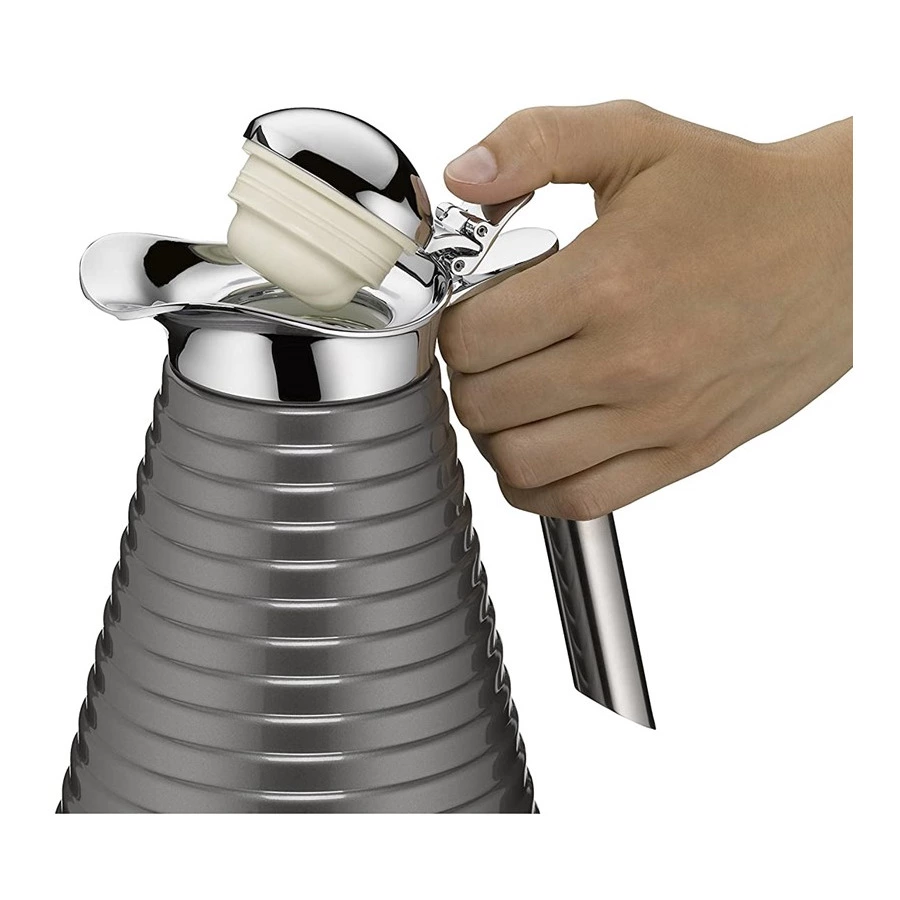 Термокувшин вакуумный со стеклянной колбой Alfi Jug Achat G 1 л, сталь нержавеющая, п/к (480461)