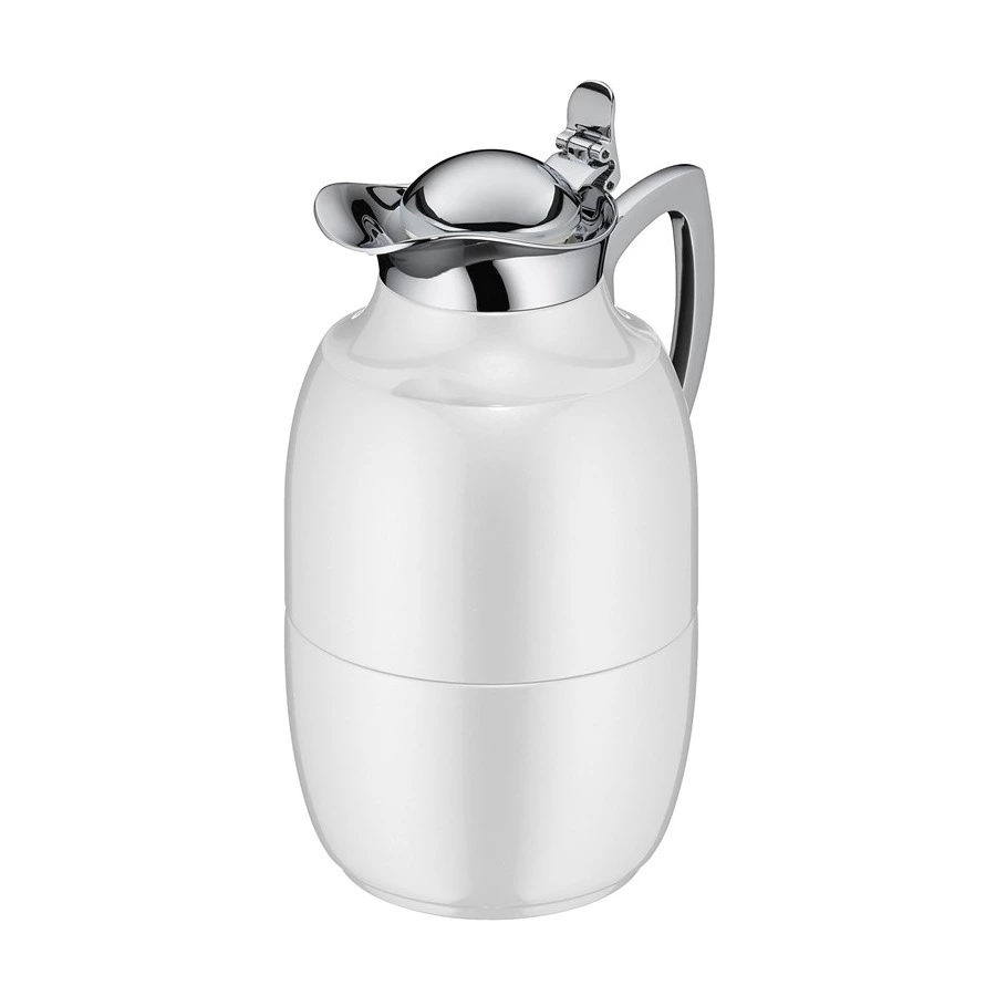 Термокувшин вакуумный со стеклянной колбой Alfi Jug Juwel White 1 л, латунь хромированная, п/к (4809