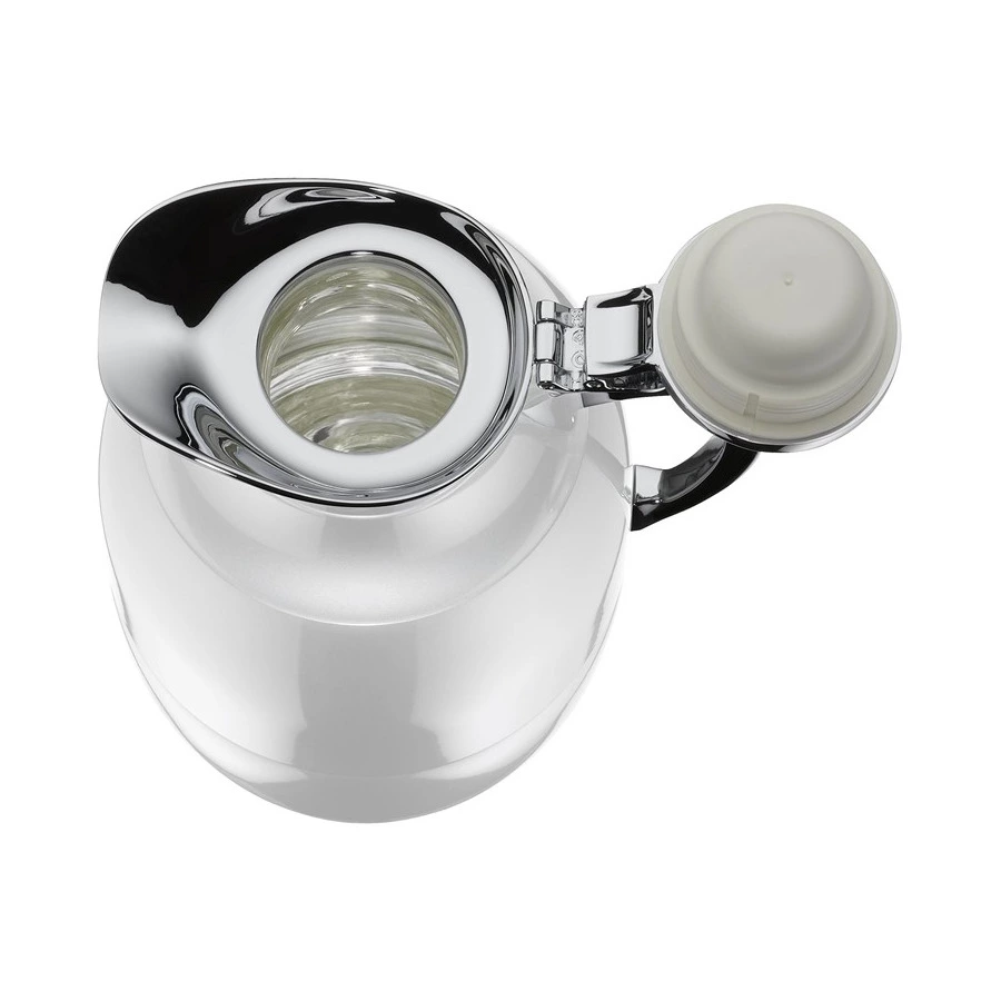 Термокувшин вакуумный со стеклянной колбой Alfi Jug Juwel White 1 л, латунь хромированная, п/к (4809