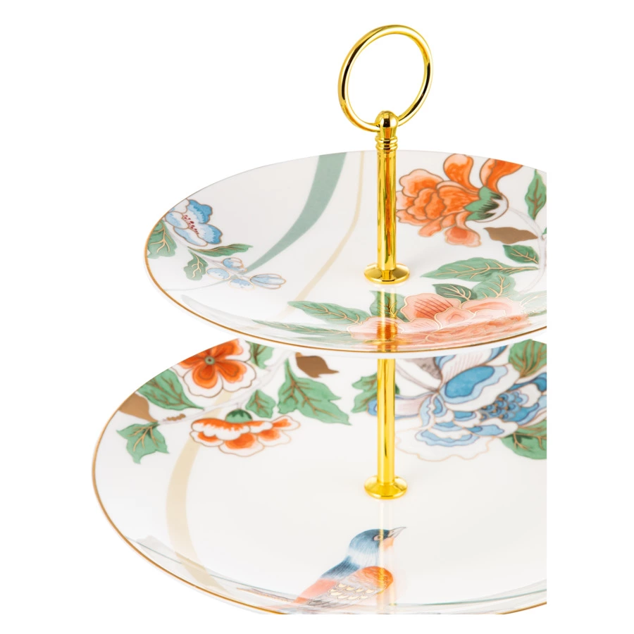 Блюдо двухъярусное Mix&Match Home Гармония 26,5 см, фарфор