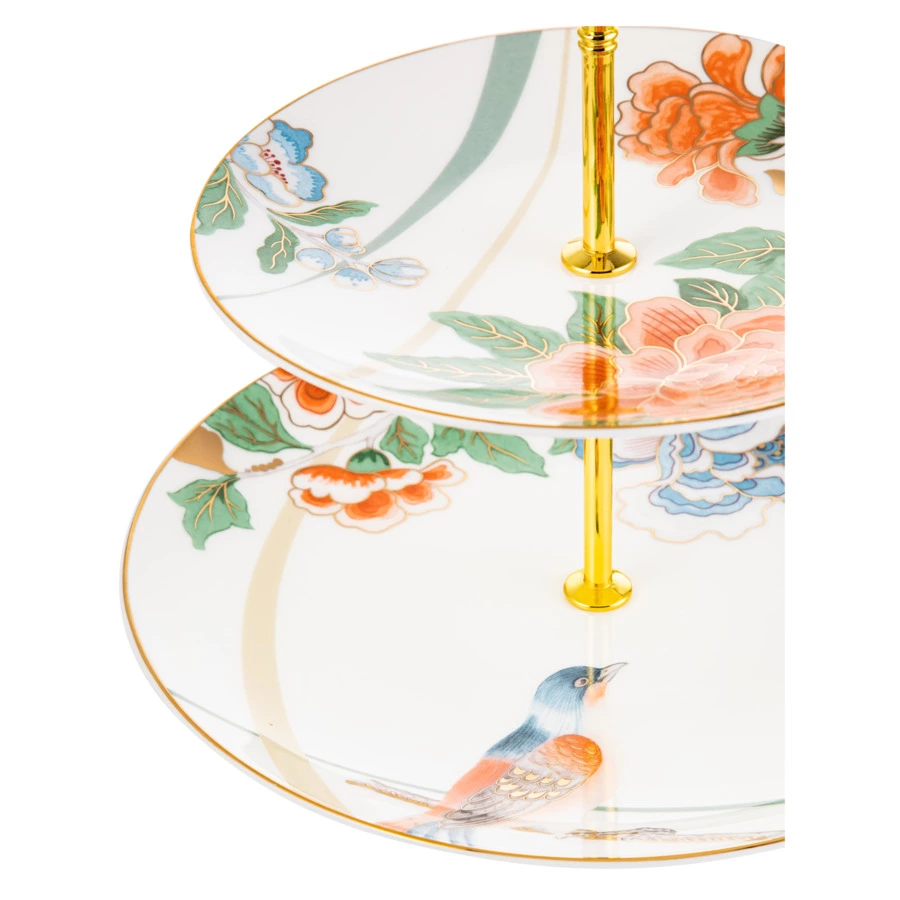 Блюдо двухъярусное Mix&Match Home Гармония 26,5 см, фарфор