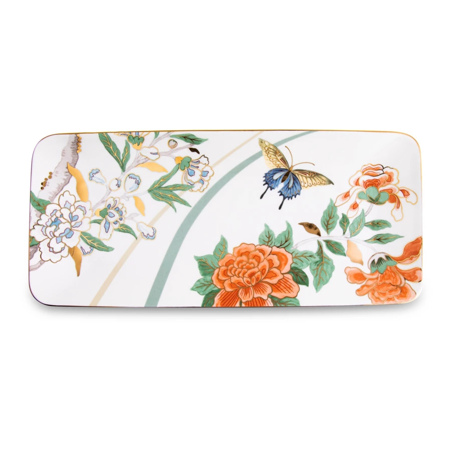 Блюдо прямоугольное Mix&Match Home Гармония 38х17 см, фарфор