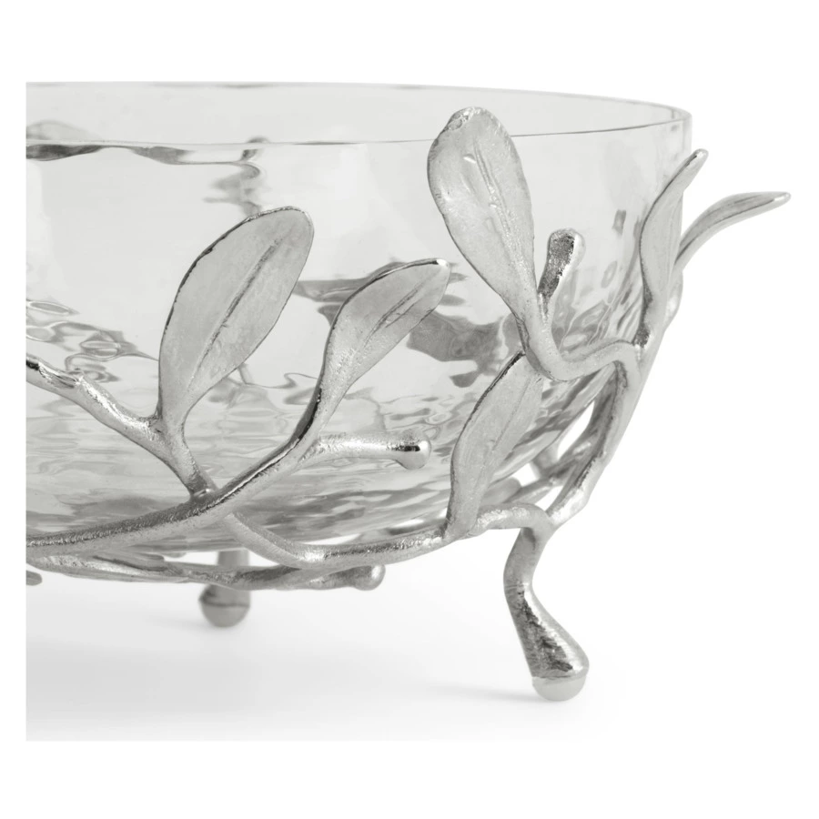 Чаша на подставке Michael Aram Лавровый лист 16 см, стекло