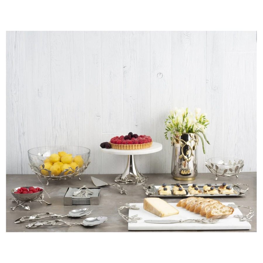 Чаша на подставке Michael Aram Лавровый лист 16 см, стекло