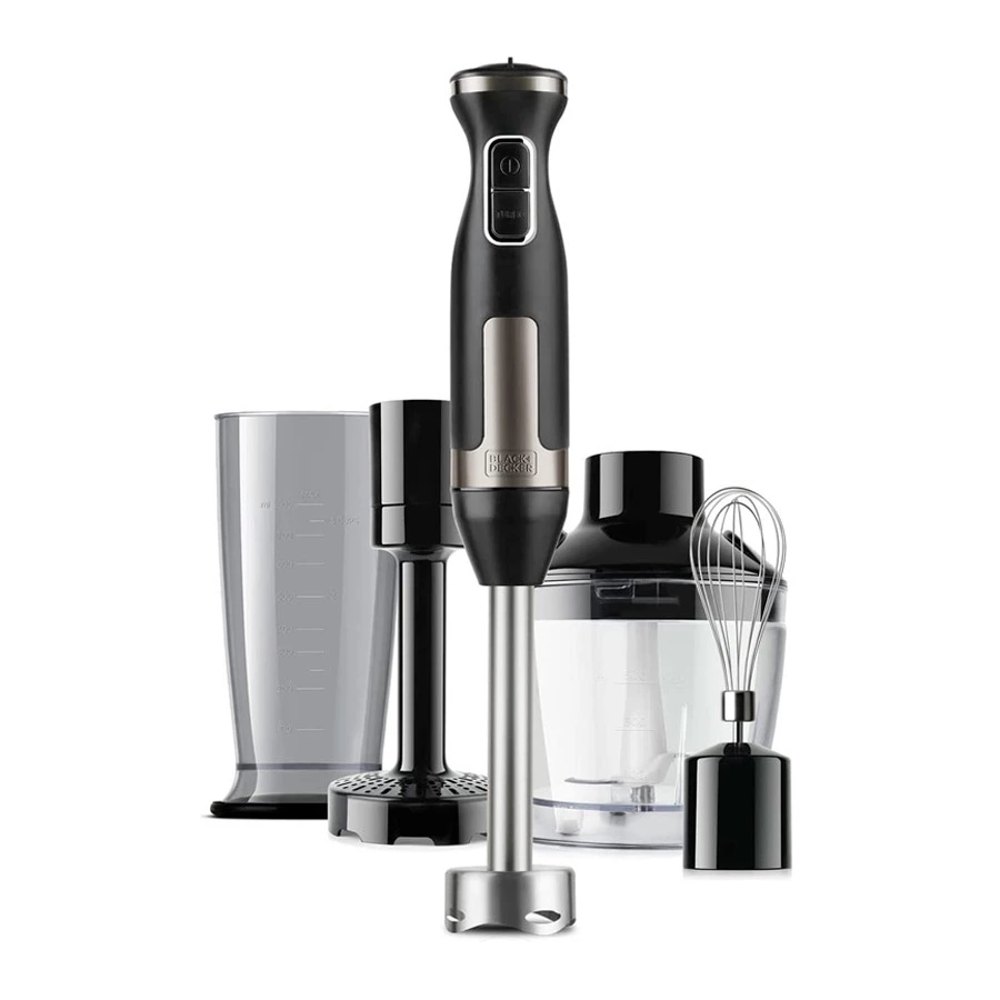 Блендер погружной Black+Decker BXHBA1500E, сталь нержавеющая