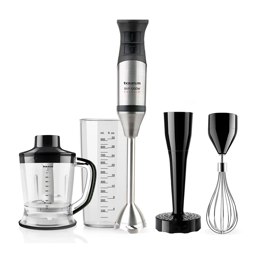 Блендер погружной Taurus Bapi 1200 Premium Complet, сталь нержавеющая