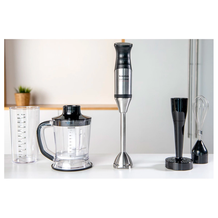 Блендер погружной Taurus Bapi 1200 Premium Complet, сталь нержавеющая