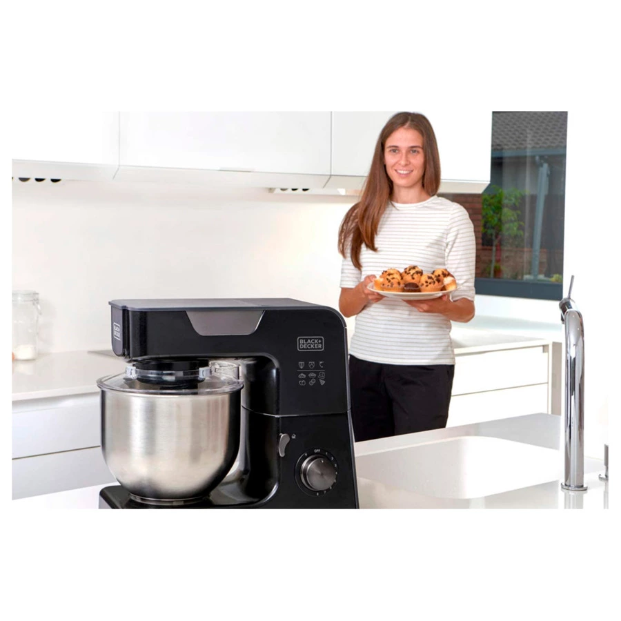 Кухонный комбайн Black+Decker BXKM1001E, сталь нержавеющая