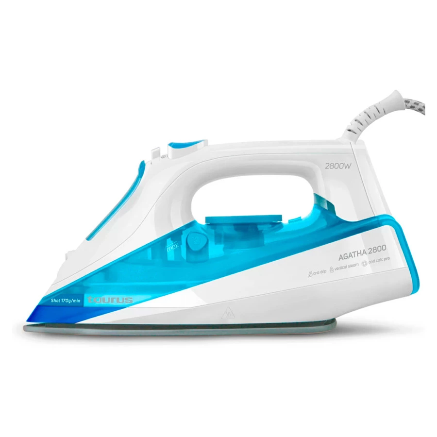 Утюг Taurus Agatha 2800, пластик, керамика, бело-голубой