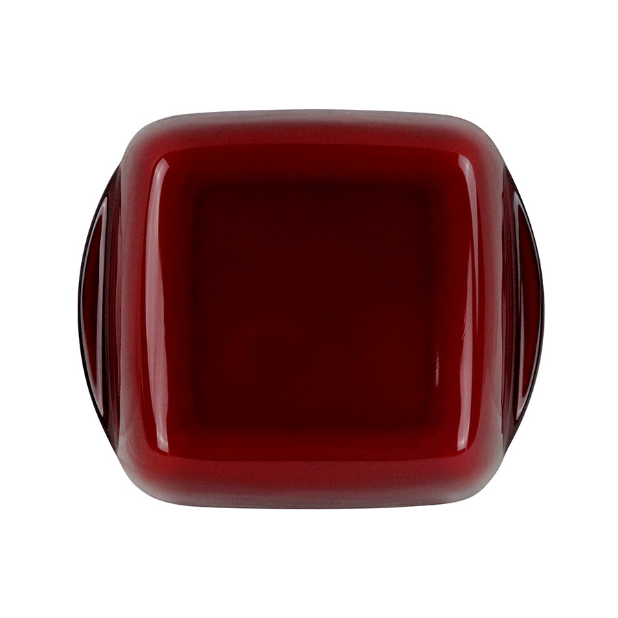 Форма для запекания Vitrinor квадратная 16х16х5, красная, стекло боросиликатное