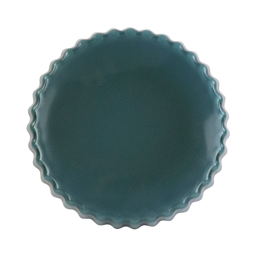 Форма для запекания Vitrinor круглая волнистая 26х3, голубая, стекло боросиликатное