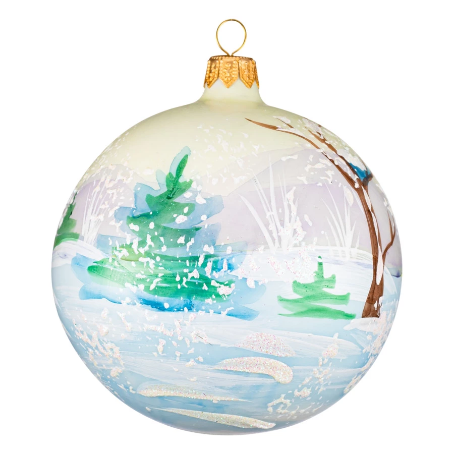 Украшение елочное шар Bartosh Зайчики 10 см, стекло