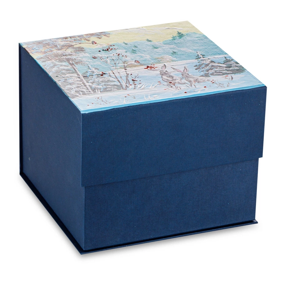 Украшение елочное шар Bartosh Зайцы в лесу 10 см, стекло, п/к