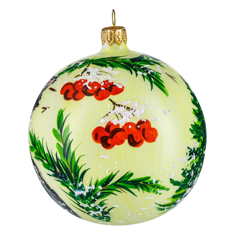 Украшение елочное шар Bartosh Кот символ года 10 см, стекло