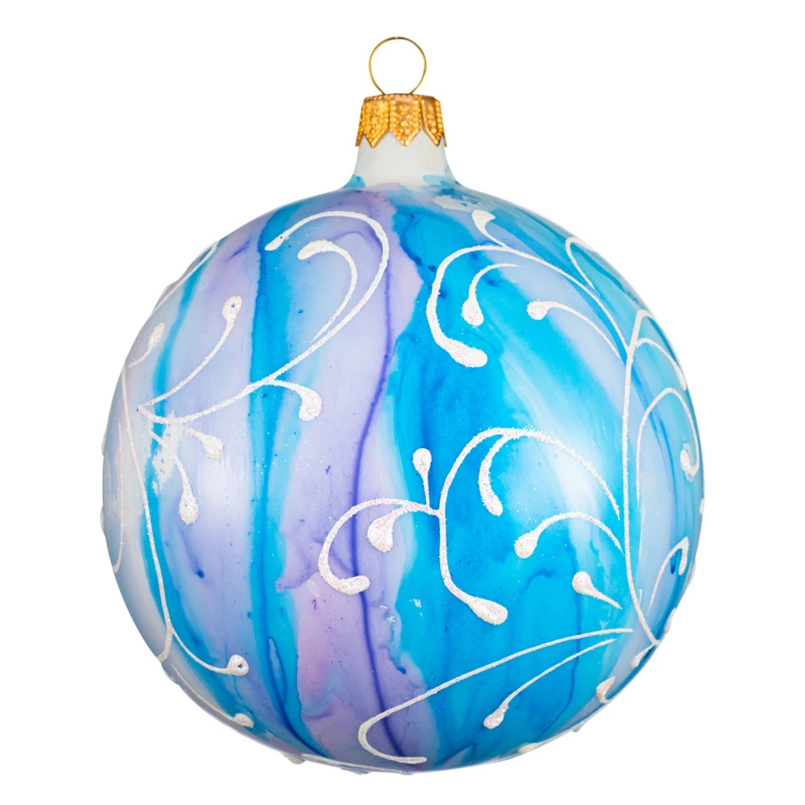 Набор елочных шаров Bartosh Снеговики 10 см, 2 шт, стекло, п/к