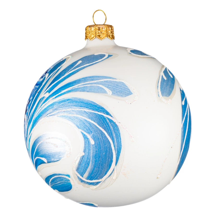 Украшение елочное шар Bartosh Снегурочка 10 см, стекло, п/к