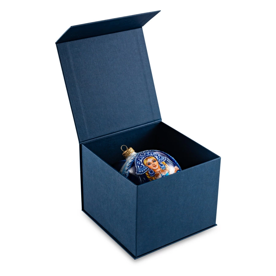 Украшение елочное шар Bartosh Снегурочка 10 см, стекло, п/к