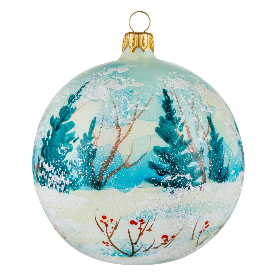 Украшение елочное шар Bartosh Енот 10 см, стекло