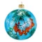 Украшение елочное шар Bartosh Снегирь 10 см, стекло