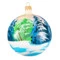 Игрушка елочная шар Bartosh Дома ждут 10 см, стекло, п/к