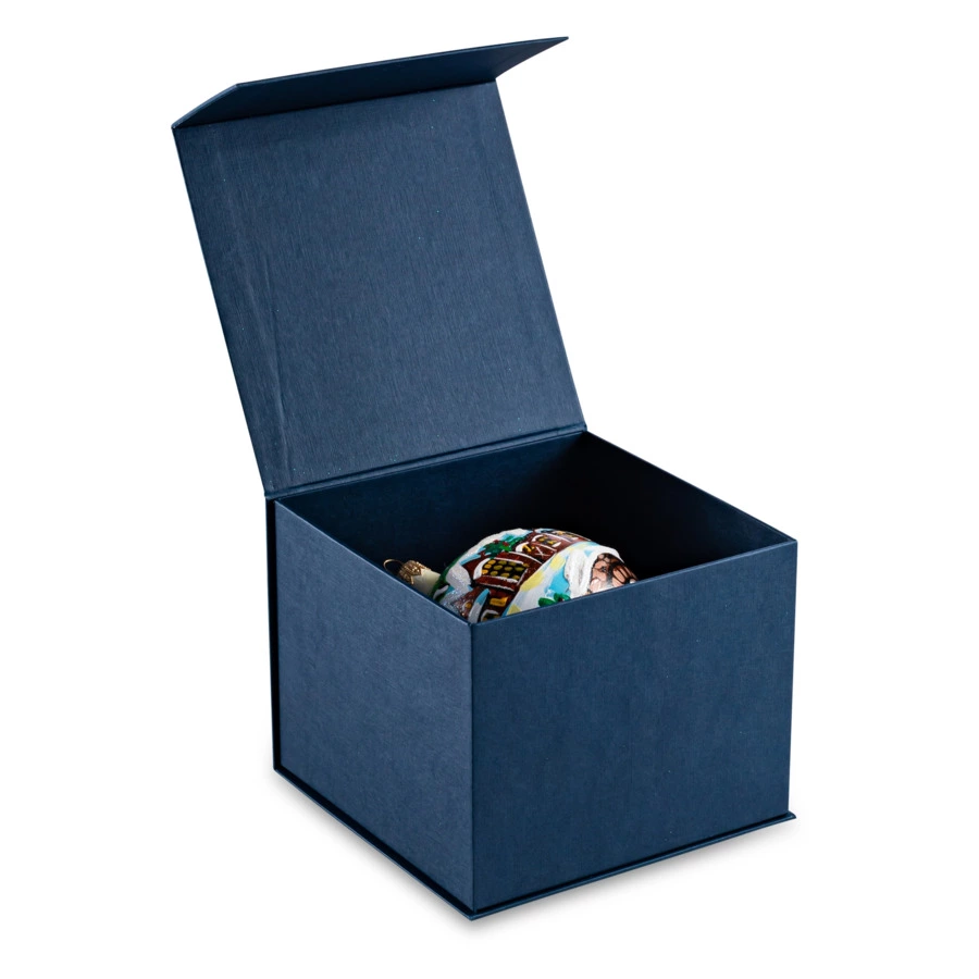 Игрушка елочная шар Bartosh Дома ждут 10 см, стекло, п/к