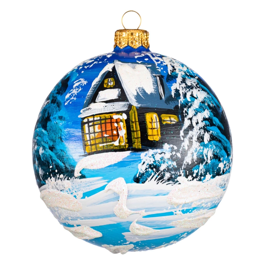 Украшение елочное шар Bartosh Сказка 10 см, стекло, п/к