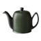 Чайник заварочный Degrenne Salam 1 л, на 6 чашек, с зеленой муфтой, фарфор, черный