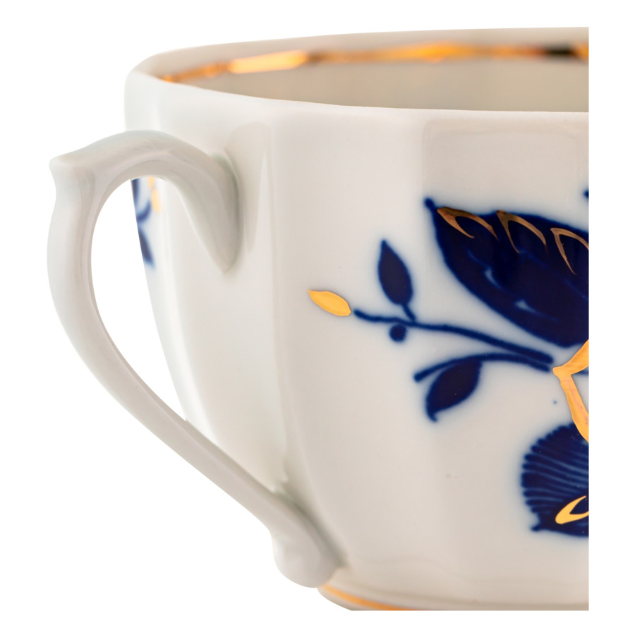 Сервиз чайный Промыслы Вербилок Ночные цветы 15 предметов на 6 персон, фарфор твердый