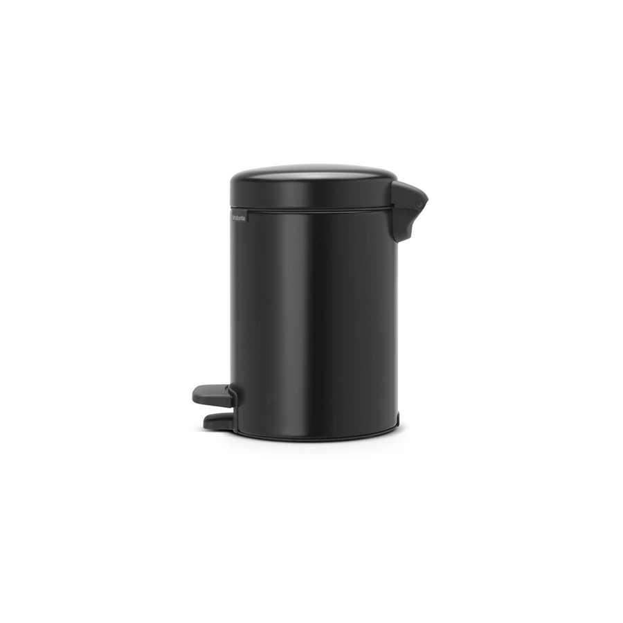 Ведро для мусора с педалью Brabantia NewIcon 3 л, черное, матовое