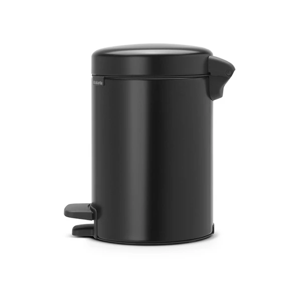 Ведро для мусора с педалью Brabantia NewIcon 3 л, черное, матовое