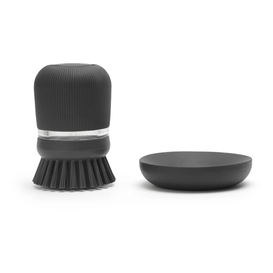 Щетка  для посуды с дозатором моющего средства Brabantia 6х5х9 см, темно-серая