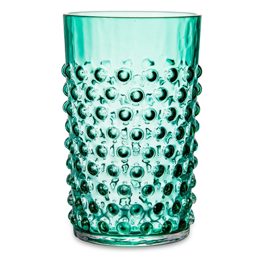 Набор стаканов для воды Klimchi Гвоздь 200 мл, 2 шт, богемское стекло, изумрудный