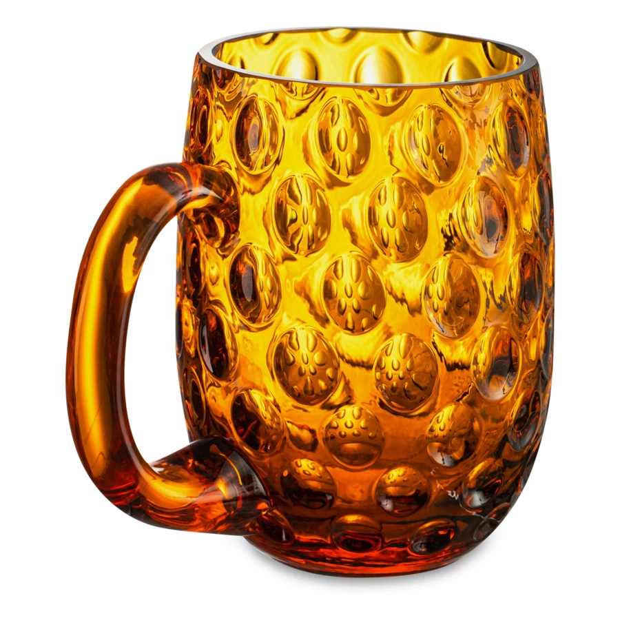 Кружка пивная Klimchi 500 мл, богемское стекло, янтарная