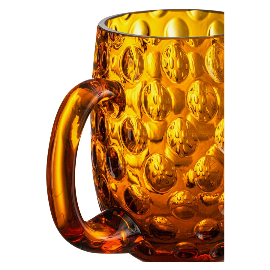 Кружка пивная Klimchi 500 мл, богемское стекло, янтарная