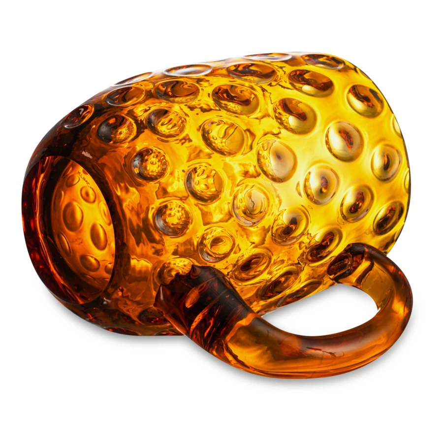 Кружка пивная Klimchi 500 мл, богемское стекло, янтарная