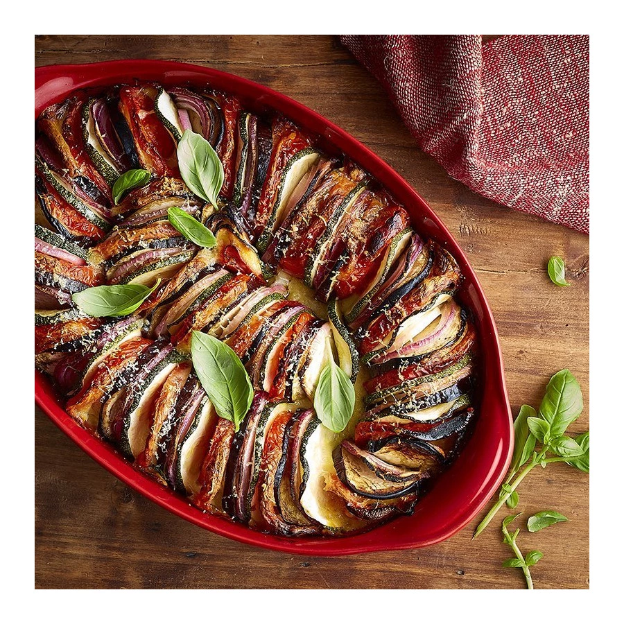 Форма для запекания Emile Henry овальная, 2,3л, 35х22,5х8 см, гранат, керамика