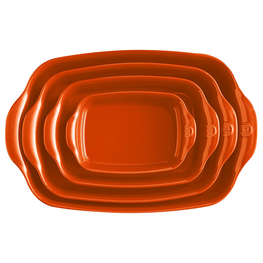 Форма для запекания Emile Henry 28x24 см, керамика, оранжевая