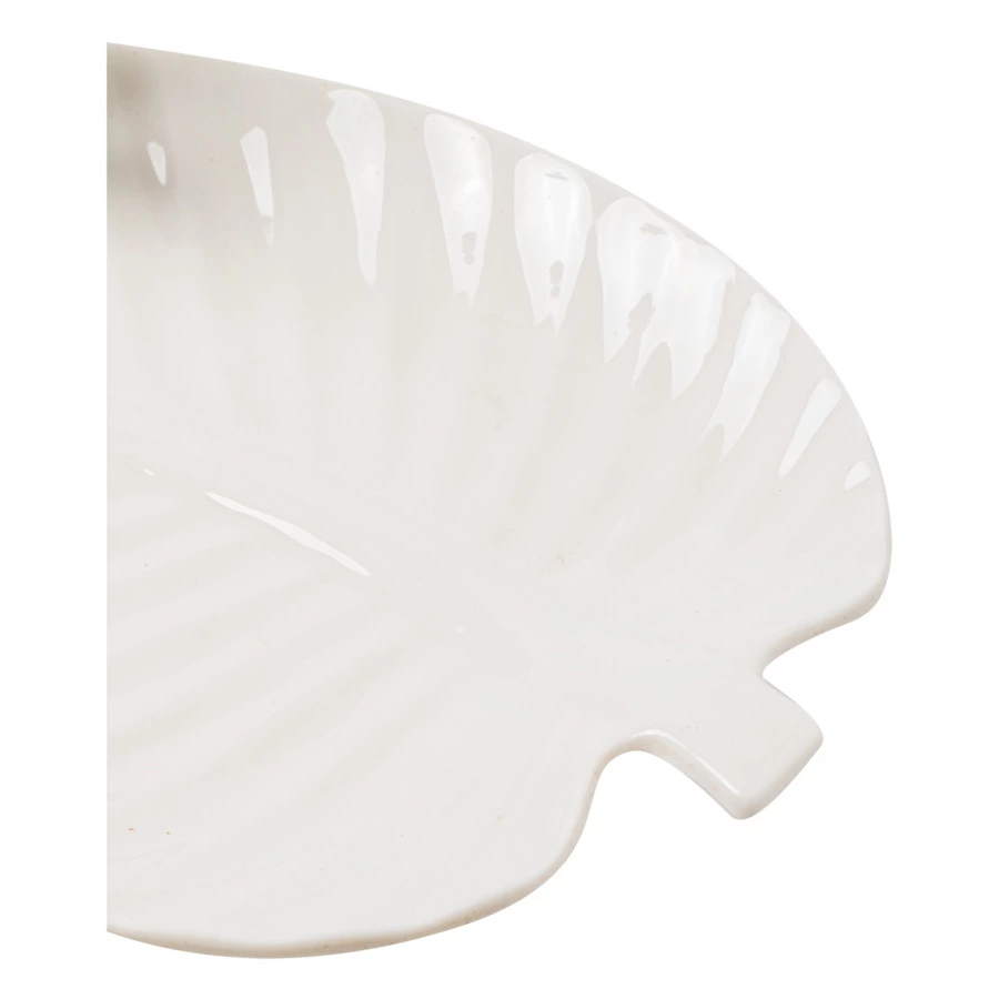 Менажница Город подарков Заяц на листе 19,5х13х19,5 см, керамика, нейзильбер, белый, п/к