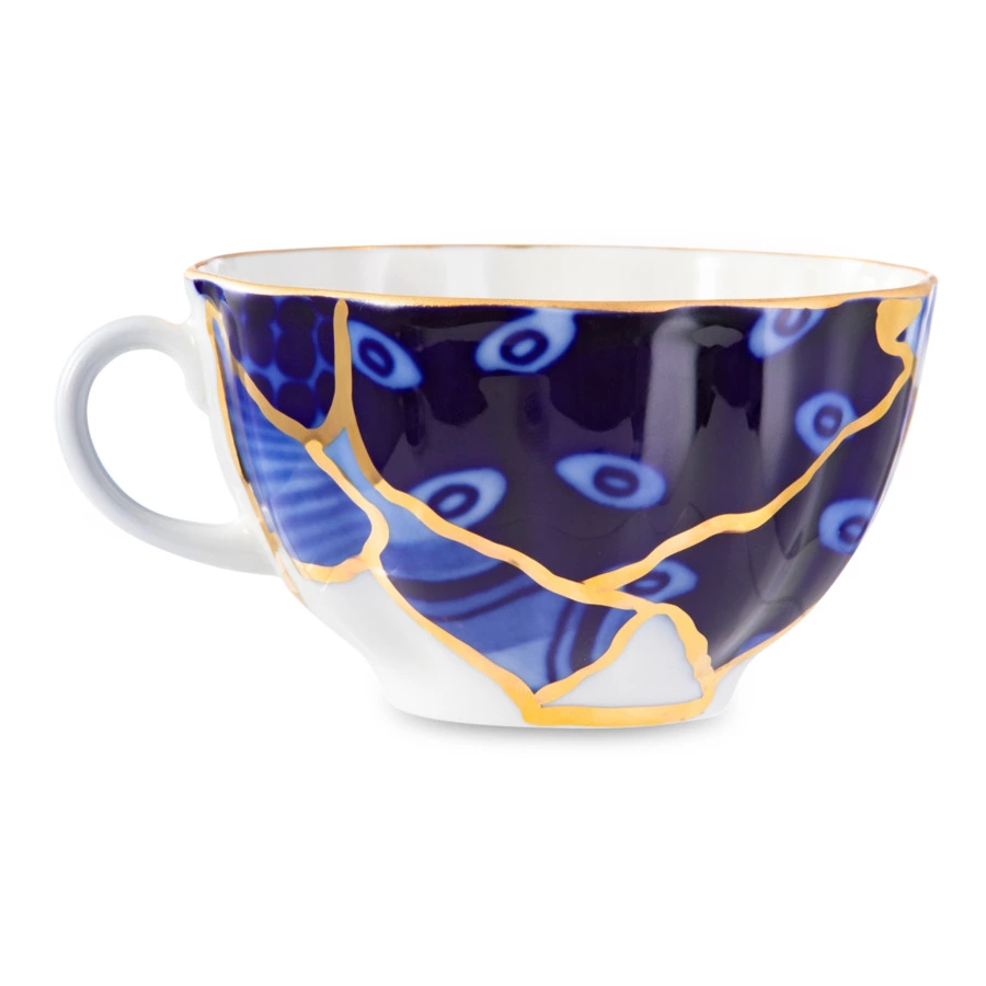 Чашка чайная с блюдцем ИФЗ Тюльпан Байкал 1, 250 мл, фарфор костяной