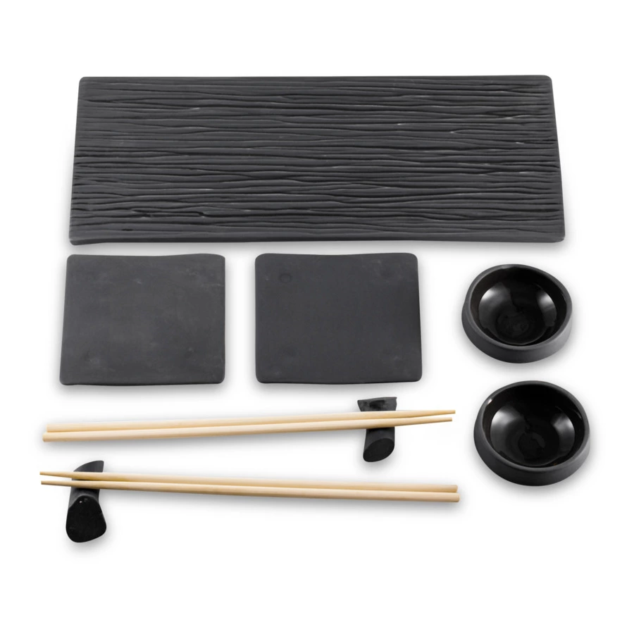 Набор для суши Cmielow Sushi zen 7 предметов, фарфор твердый, черный, п/к