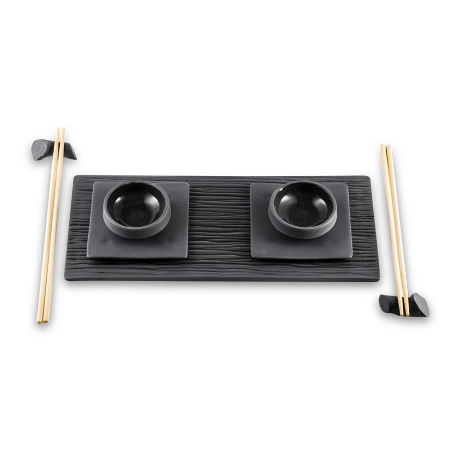 Набор для суши Cmielow Sushi zen 7 предметов, фарфор твердый, черный, п/к