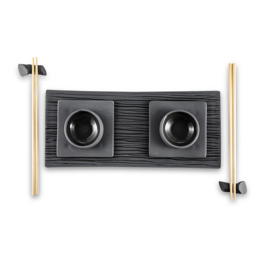 Набор для суши Cmielow Sushi zen 7 предметов, фарфор твердый, черный, п/к